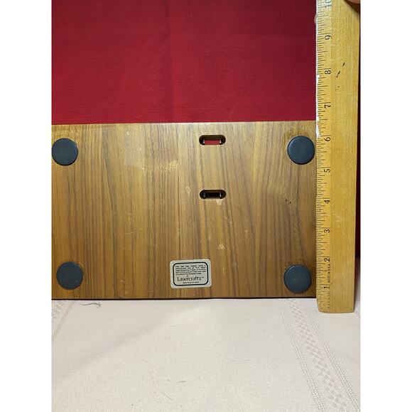 Lasercraft, USA Desktop Organizer Valet Mail Phone Wallet Holder Pine Tree GUC - Picture 11 of 13